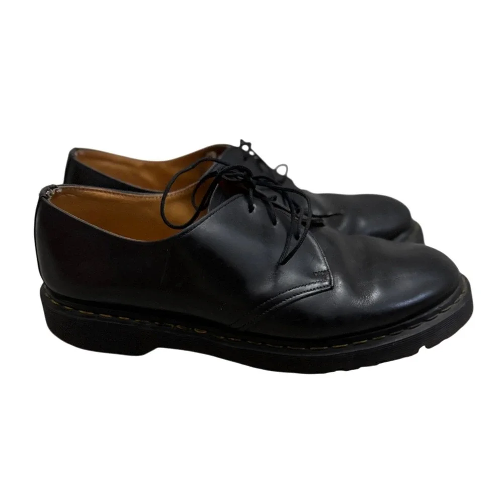 Dr. Martens 1461 Black Smooth Leather Oxford Shoes Mens Size 11 Three Eyelet